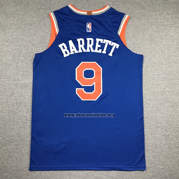 Camiseta New York Knicks RJ Barrett NO 9 Icon 2020-21 Azul
